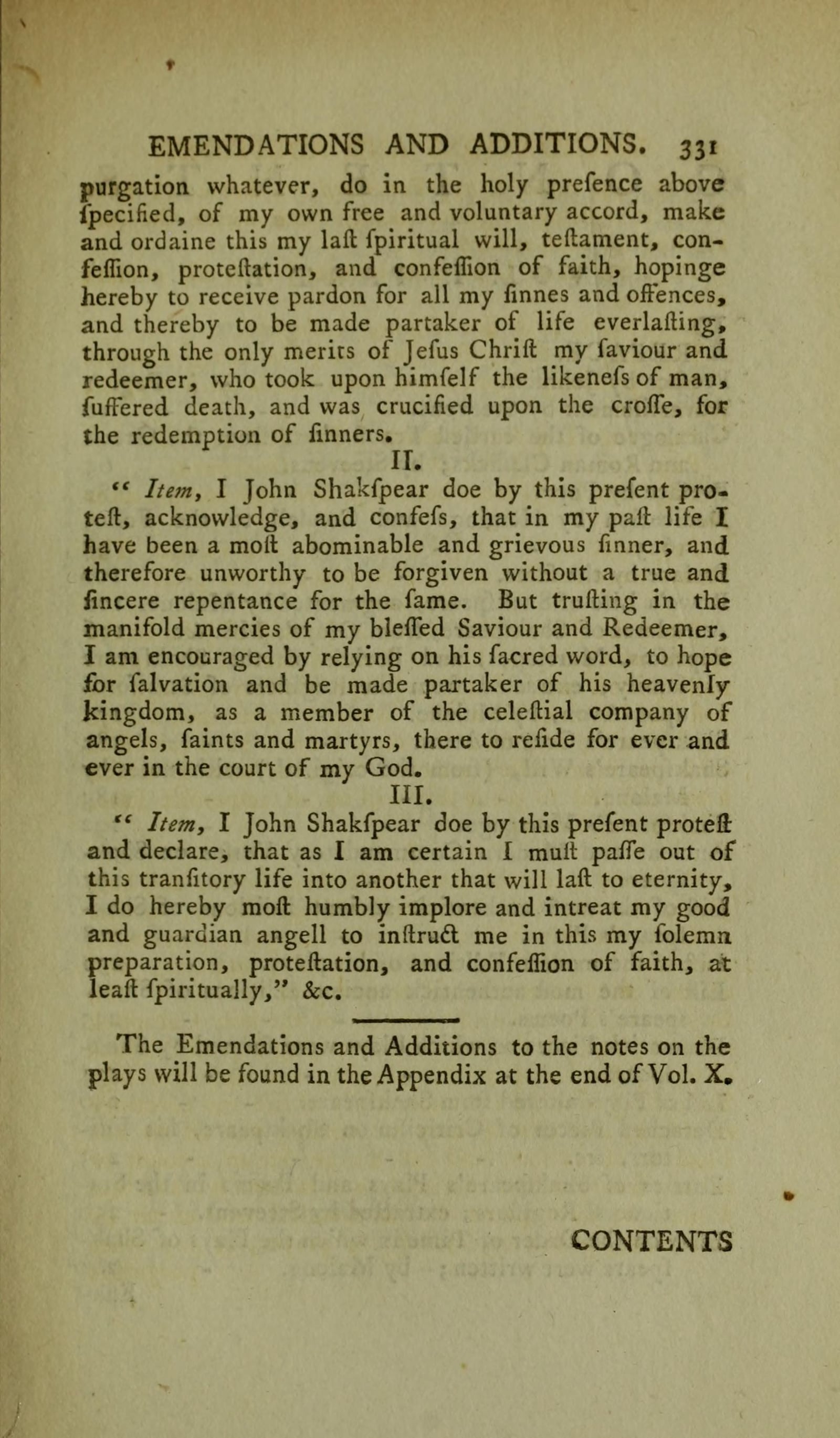 Page 331 of Malone's 1790 edition, the end of Jordan's copy of the first leaf.